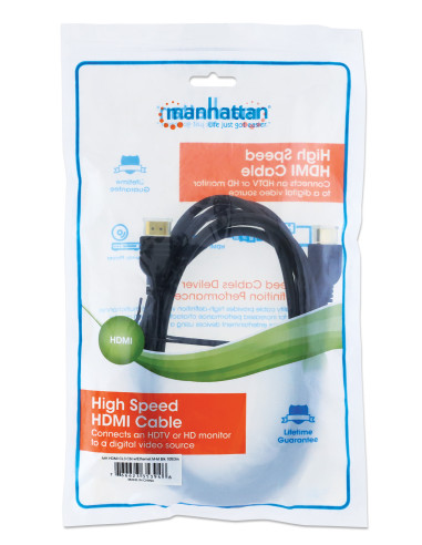 Cavo HDMI CL3 High Speed con Ethernet A/A M/M 3 metri Nero