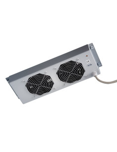 Gruppo di 2 Ventole a Soffitto Senza Termostato per Rack 19'' Grigio
