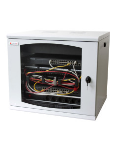 Armadio Rack 19'' a muro 16 unit&agrave sezione unica prof. 500mm Grigio