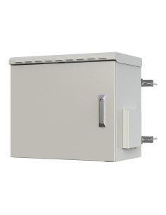 Armadio Rack 19'' Fissaggio a Palo 7U IP66 Porta Cieca Prof. 400 mm Grigio