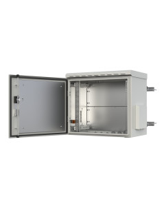 Armadio Rack 19'' Fissaggio a Palo 12U IP66 Porta Cieca Prof. 400 mm Grigio 2