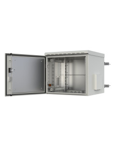 Armadio Rack 19'' Fissaggio a Palo 12U IP66 Porta Cieca Prof. 600 mm Grigio 2