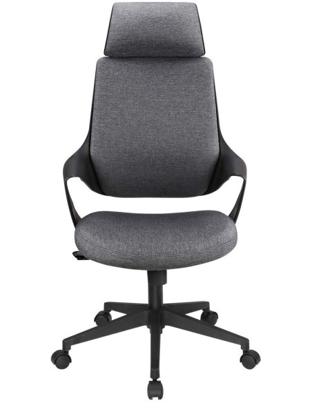 Sedia per Ufficio con Schienale Alto Design Moderno Grigio