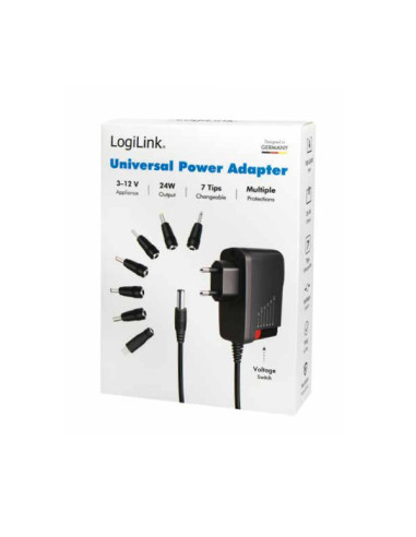 Alimentatore Universale Regolabile 3V-12V con 7 Spine DC