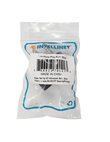 Spina tripolare con RJ11 Nera