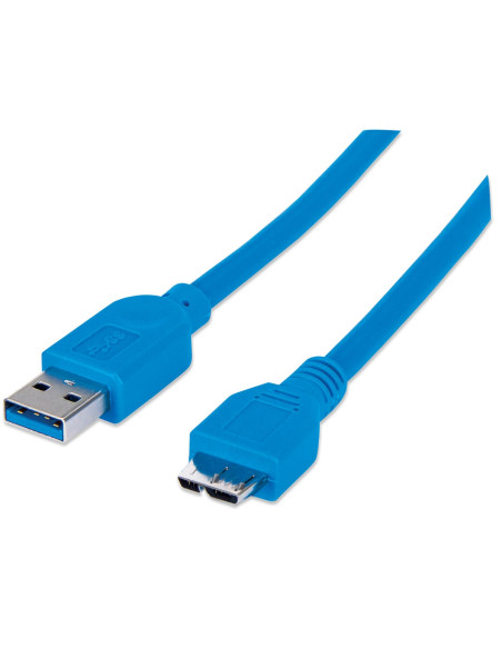 Cavo USB 3.2 Gen 1 SuperSpeed A/Micro B M/M 1 m Blu in Blister