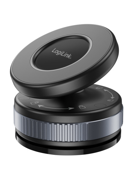 Supporto Magnetico per Smartphone con Chiusura a Rotazione e Ventosa