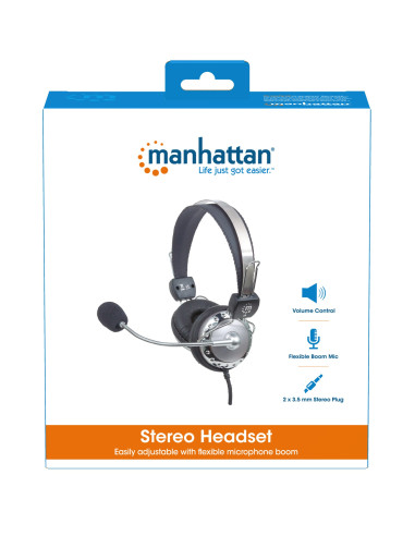 Cuffia Stereo con Microfono con Asta Flessibile