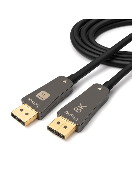 Cavo Ottico Attivo DisplayPort 1.4 AOC 8K@60Hz 32.4 Gbps Connettori a Scatto 30m