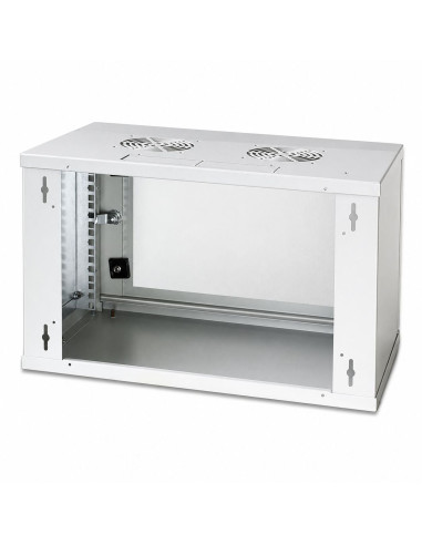 Armadio Rack 19'' a muro 6 unit&agrave prof. 320 Grigio Assemblato