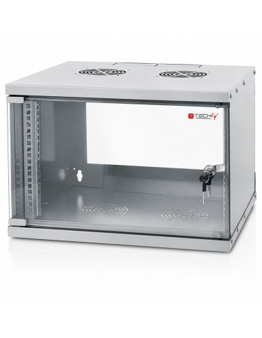Armadio Rack 19'' a Muro 6U prof. 320 Grigio Assemblato