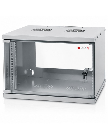 Armadio Rack 19'' a Muro 6U prof. 320 Grigio Assemblato
