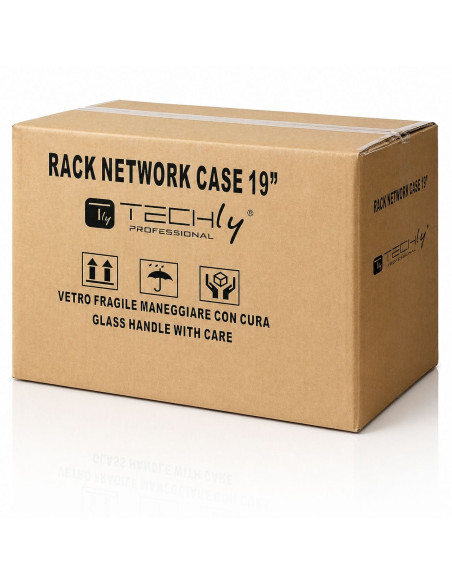 Armadio Rack 19'' a Muro 6U prof. 320 Grigio Assemblato