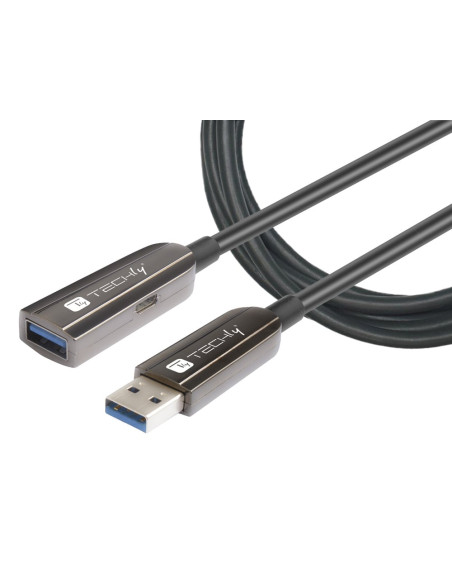 Cavo Ottico Attivo USB 3.2 SuperSpeed Active Optical Cable USB A M/F 30m Nero