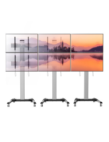 Supporto a Pavimento per 6 TV LCD/LED 22-55'' per Video Wall