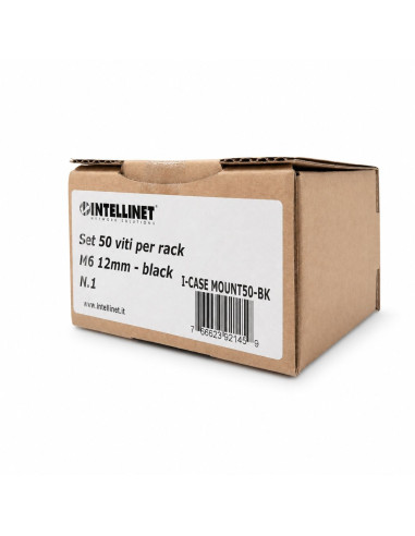 Kit Set 50 Viti 50 Dadi e 50 Rondelle per Montaggio Rack Nero