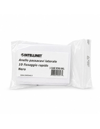 Anello Passacavi Laterale per Armadi Rack Nero