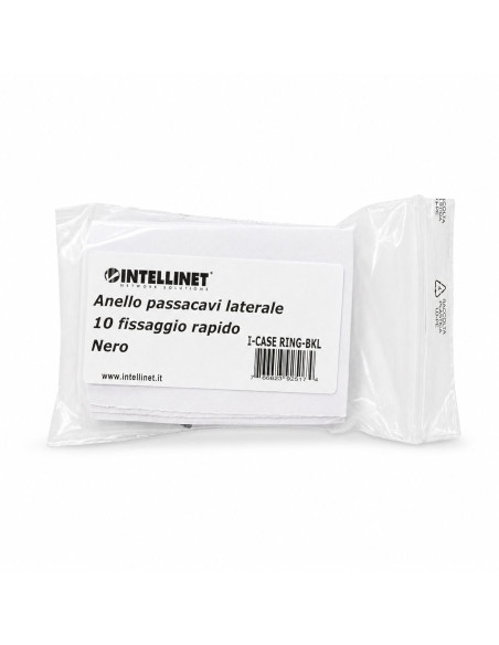Anello Passacavi Laterale per Armadi Rack Nero