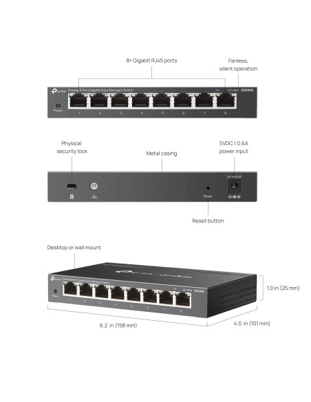 Switch 8 Porte Gigabit Easy Managed