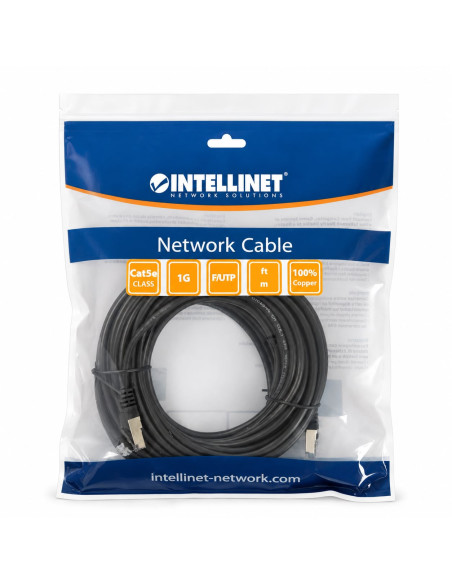 Cavo di rete Patch in Rame Schermato Cat. 5e Nero F/UTP 15 m