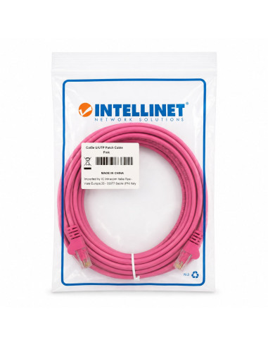 Cavo di rete Patch CCA Cat. 5e Rosa UTP 3 m