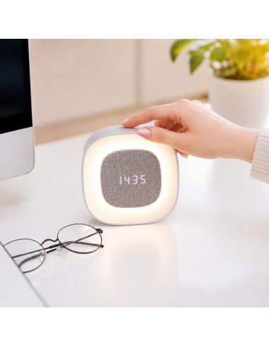 Sveglia Wireless Multifunzione con Luce Notturna Regolabile