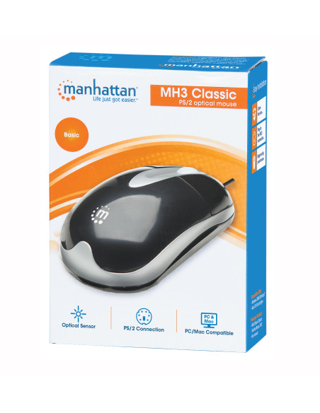 Mouse Ottico PS2 1000 Dpi Nero