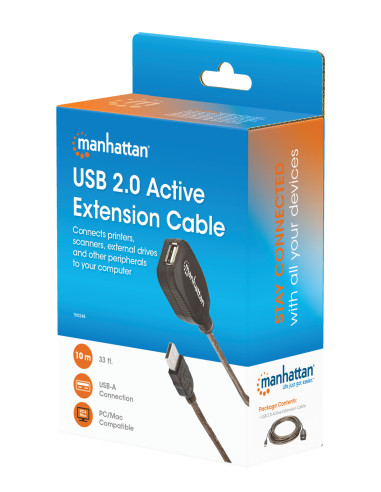Cavo Prolunga Attivo USB 2.0 Hi-Speed 10 mt