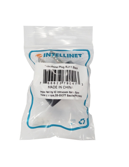 Spina tripolare con RJ11 Nera