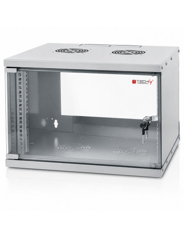 Armadio Rack 19'' a Muro 6U prof. 320 Grigio Assemblato