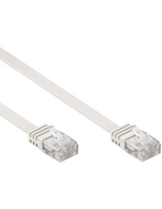 Cavo di Rete Patch Piatto in Rame Cat.6 UTP 3 metri Bianco 2