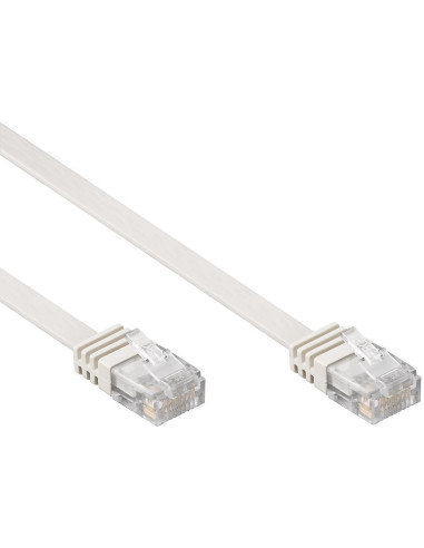 Cavo di Rete Patch Piatto in Rame Cat.6 UTP 3 metri Bianco