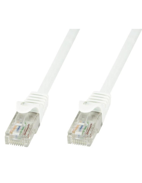 Cavo di rete Patch in CCA Cat.6 Bianco UTP 1m