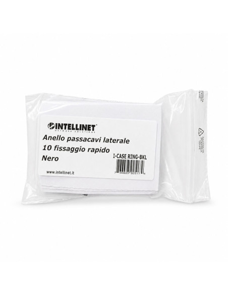 Anello Passacavi Laterale per Armadi Rack Nero