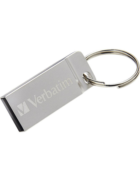 Mini Memoria USB Verbatim con Portachiavi 16GB Silver