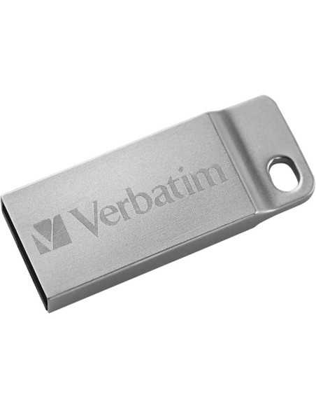 Mini Memoria USB Verbatim con Portachiavi 16GB Silver