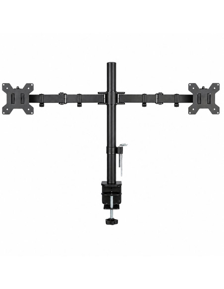 Supporto da Scrivania per 2 Monitor 13-27'' Installazione con Morsetto o Vite Passante