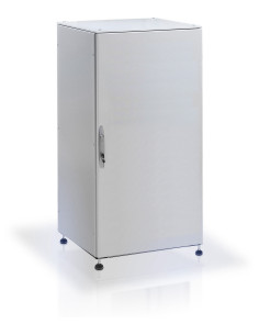 Armadio rack 19'' a pavimento 42U grigio IP55 porta cieca prof. 600 mm