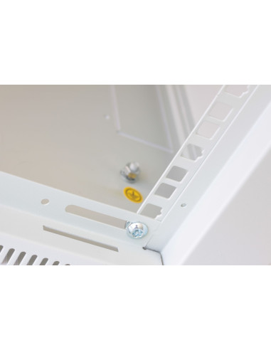 Armadio Rack 19'' a Muro 9U prof. 450 Grigio Assemblato