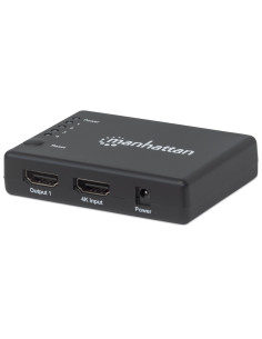 Splitter HDMI 4K UHD 3D con LED 4 vie