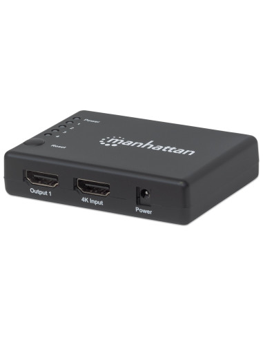Splitter HDMI 4K UHD 3D con LED 4 vie