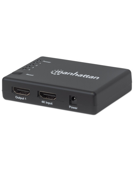 Splitter HDMI 4K UHD 3D con LED 4 vie