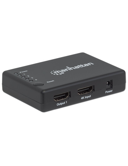 Splitter HDMI 4K UHD 3D con LED 4 vie