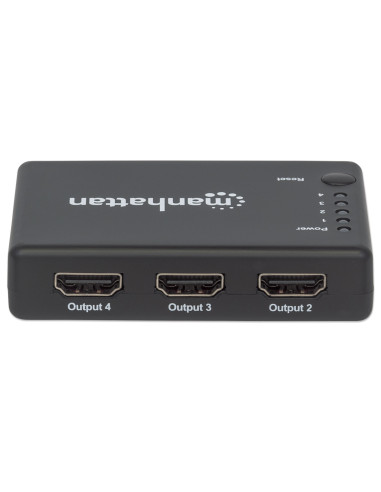 Splitter HDMI 4K UHD 3D con LED 4 vie