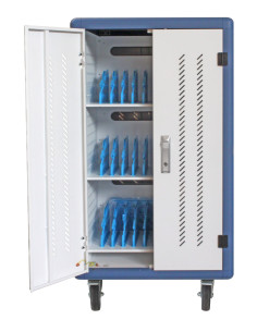 Carrello Stazione di Ricarica Ventilato 30 Notebook o Smartphone Bianco/Blu 2