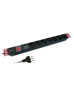 Multipresa da Rack 19'' 7 Posti con limitatore da sovratensioni