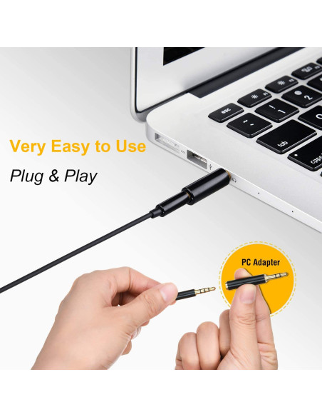 Microfono Lavalier Condensatore Omnidirezionale 3.5mm Adattatore PC