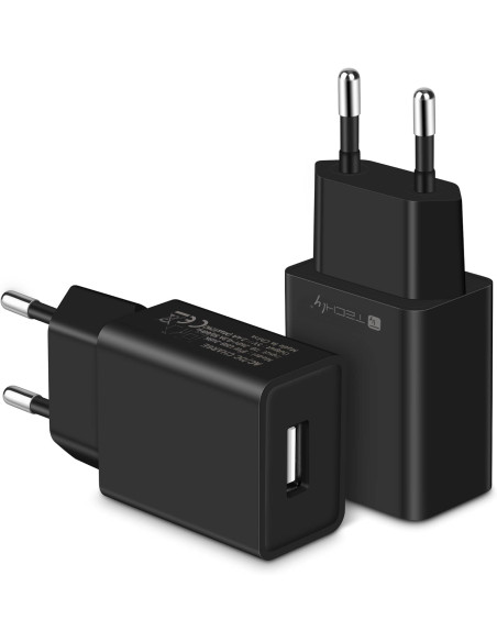 Caricatore Alimentatore USB-A da Muro 5V 2.4A per Smartphone o Tablet