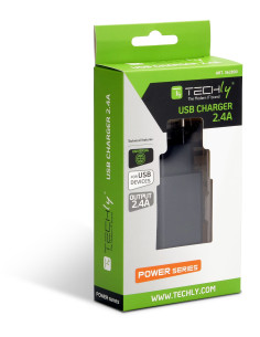 Caricatore Alimentatore USB-A da Muro 5V 2.4A per Smartphone o Tablet 2