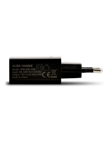 Caricatore Alimentatore USB-A da Muro 5V 2.4A per Smartphone o Tablet